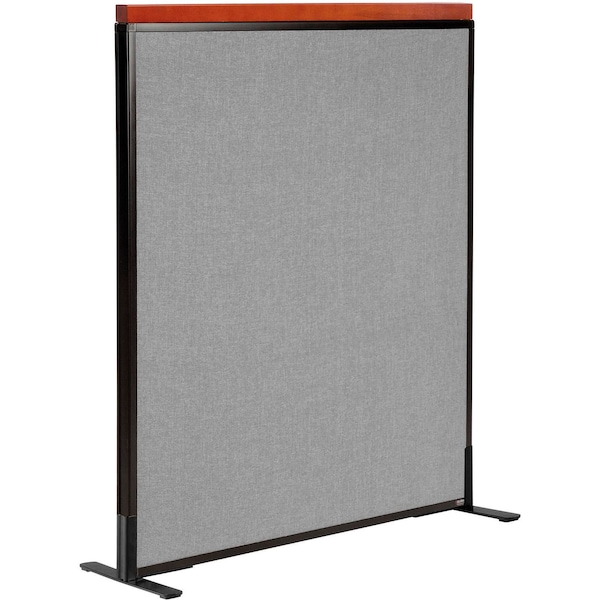Interion By Global Industrial Interion Deluxe Freestanding Office Partition Panel, 36-1/4inW x 43-1/2inH, Gray 694845FGY - main
